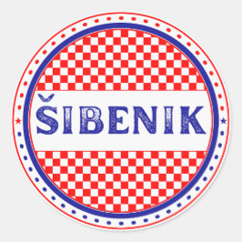 Šibenik City Pride Emblem – Croatian Identity Runt Klistermärke