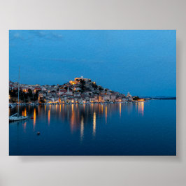 Sibenik i blå timme poster