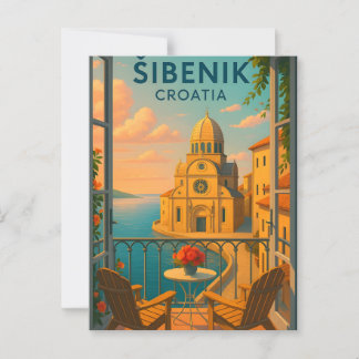 Šibenik Kroatien Vintage Resor PostKORT – St. Jako Vykort
