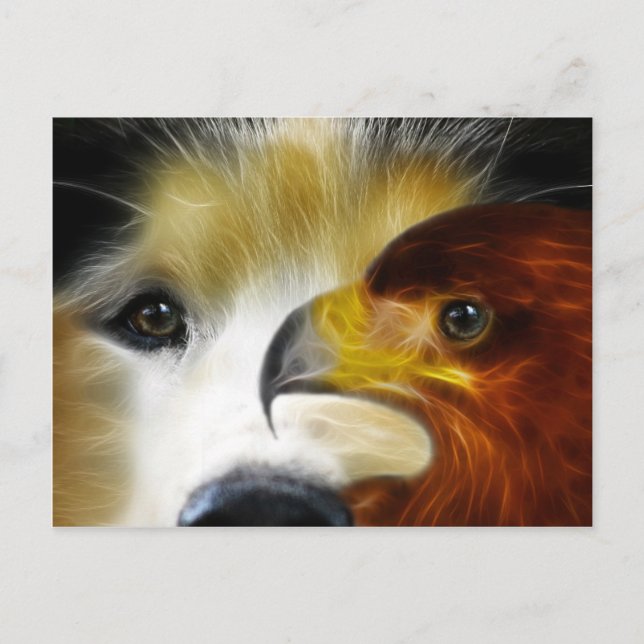 Siberia Husky Mighty Eagle Vykort (Framsida)