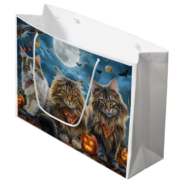 Siberian Cat Halloween Spooky (Framsidan Vinklad)