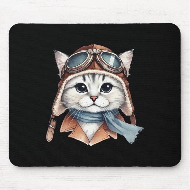 Siberian Cat Pilot Sticker Musmatta (Framsidan)
