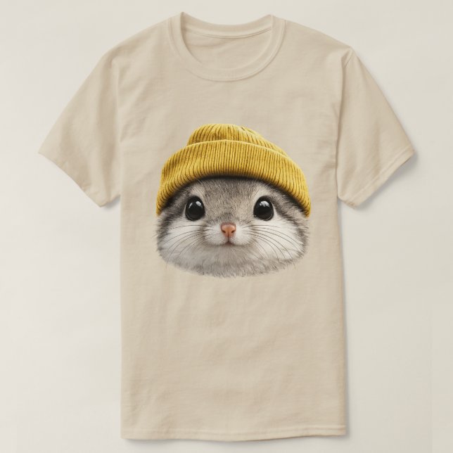 Siberian Flying Squirrel Wearing Beanie  Retro 90s T Shirt (Design framsida)
