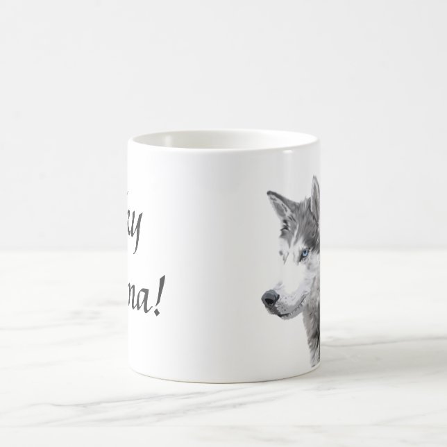 Siberian Huskies Hund , Husky Mamma Kaffemugg (Center)