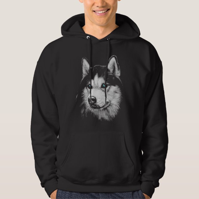 Siberian husky 17 hoodie (Framsida)