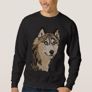 Siberian husky 2 TS Passande Lång Ärmad Tröja