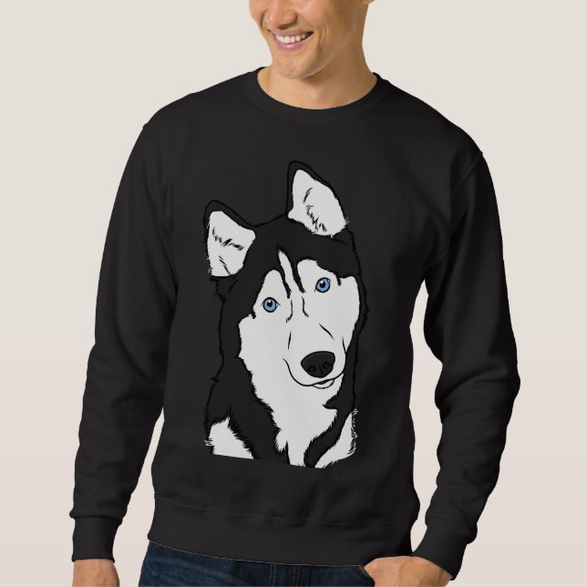 SIBERIAN HUSKY 4 LÅNG ÄRMAD TRÖJA (Framsida)