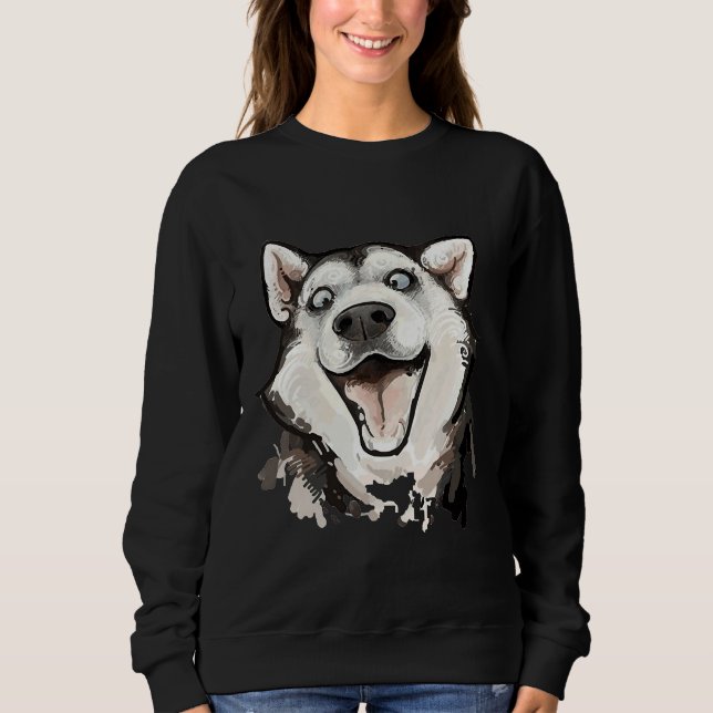 Siberian husky 84 t shirt (Framsida)
