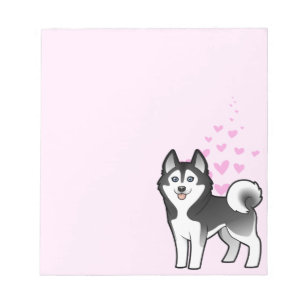 Siberian husky/alaskabo Malamutekärlek Anteckningsblock