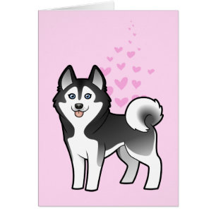 Siberian husky/alaskabo Malamutekärlek Hälsningskort