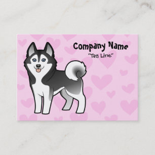Siberian husky/alaskabo Malamutekärlek Visitkort