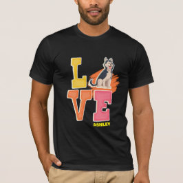 Siberian husky älskare färg t shirt