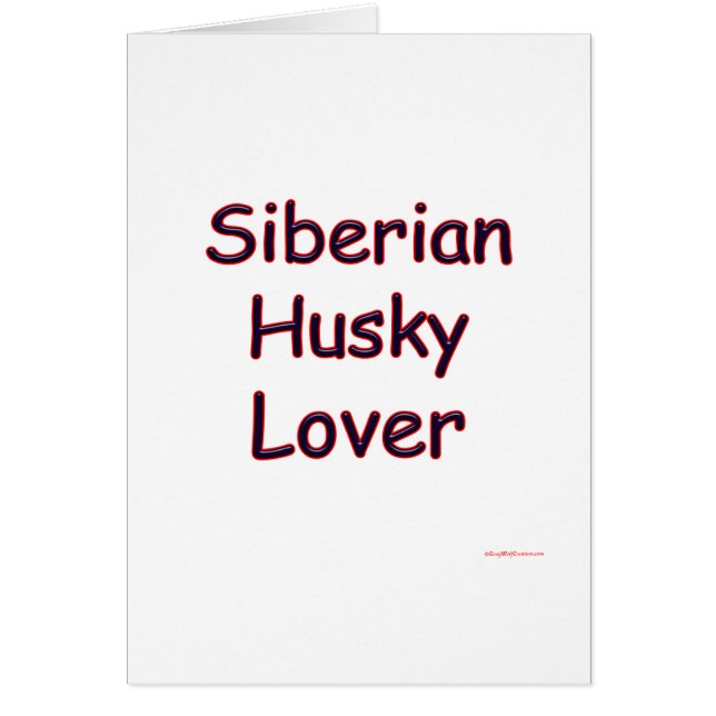 Siberian husky Älskare Hälsningskort (Framsidan)