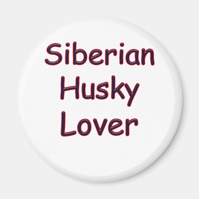 Siberian husky Älskare Magnet (Framsidan)