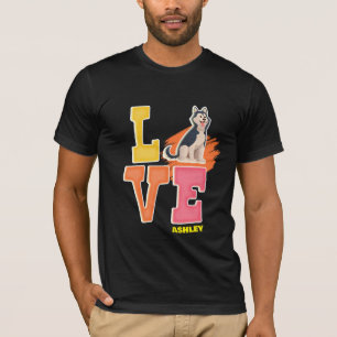 Siberian husky älskare söta färg t shirt