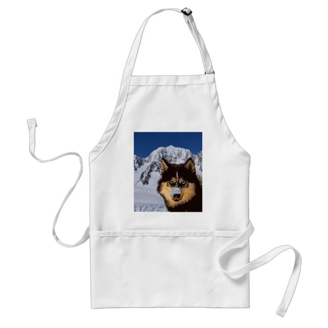 Siberian husky Apron Förkläde (Framsidan)