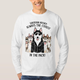 Siberian husky är alltid det mest färgade i förpac t shirt