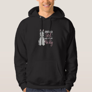 Siberian husky är bara en flicka som Kärlek sin Hu Hoodie
