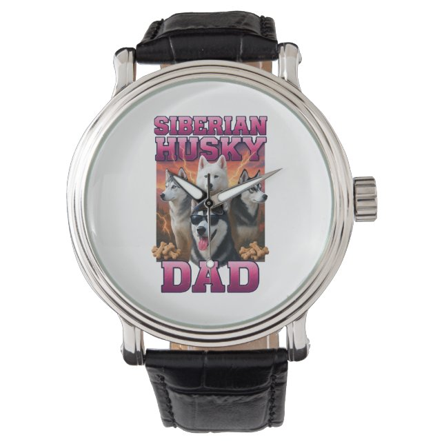 Siberian husky armbandsur (Framsida)