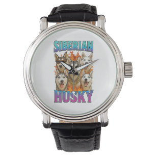 Siberian husky armbandsur