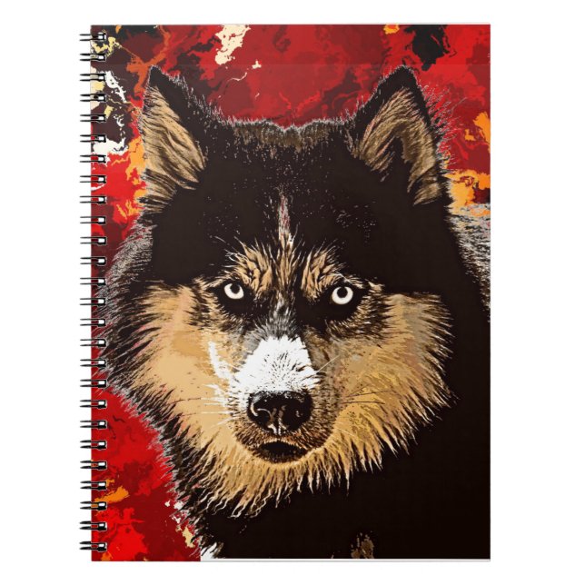 Siberian husky bärbar dator anteckningsbok (Framsidan)