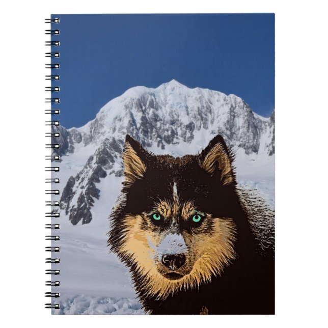 Siberian husky bärbar dator anteckningsbok (Framsidan)