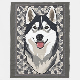 Siberian husky Blanket Fleecefilt