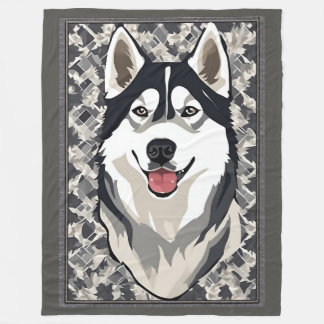 Siberian husky Blanket Fleecefilt