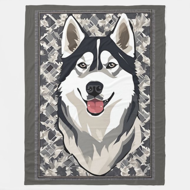 Siberian husky Blanket Fleecefilt (Framsidan)