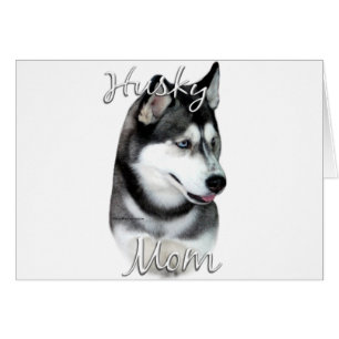 Siberian husky (blk) Mamma 2 Hälsningskort