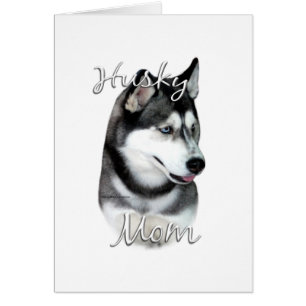 Siberian husky (blk) Mamma 2 Hälsningskort