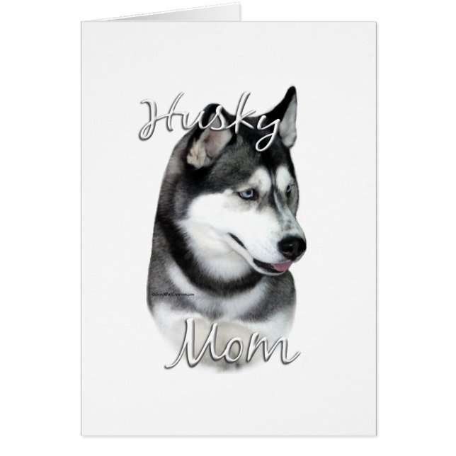 Siberian husky (blk) Mamma 2 Hälsningskort (Framsidan)