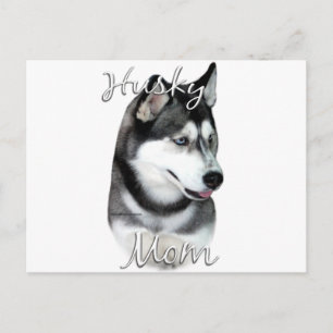 Siberian husky (blk) Mamma 2 Vykort