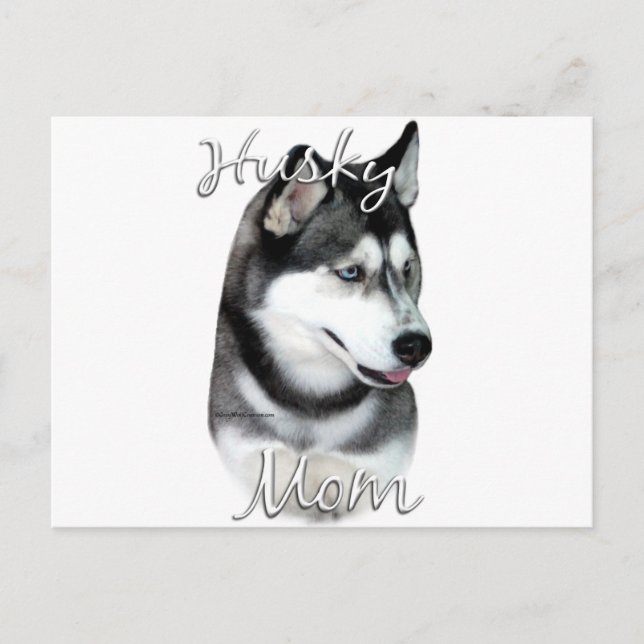 Siberian husky (blk) Mamma 2 Vykort (Framsida)