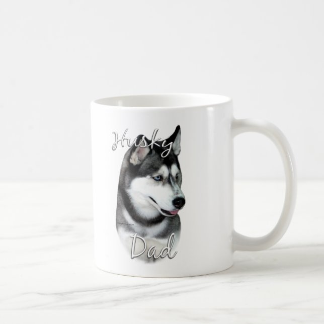 Siberian husky (blk) Pappa 2 Kaffemugg (Höger)