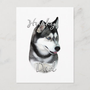Siberian husky (blk) Pappa 2 Vykort