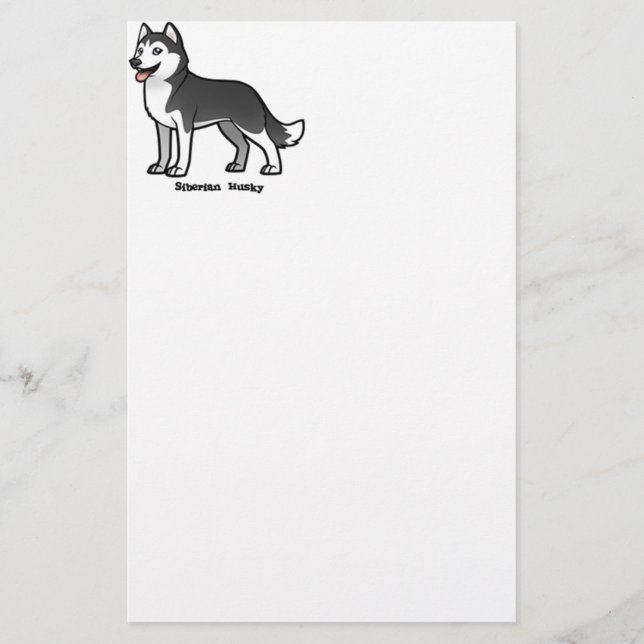 Siberian husky brevpapper (Framsida)