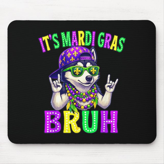 Siberian Husky Bruh Mardi Gras Boys Girls Carnival Musmatta (Framsidan)