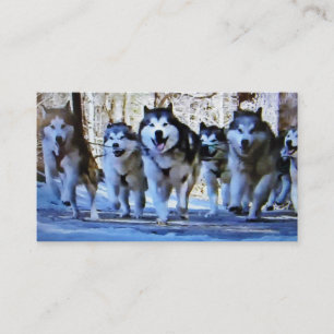 SIBERIAN HUSKY BUSS / PERSONKORT VISITKORT