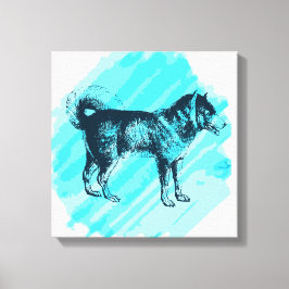 Siberian husky canvastryck