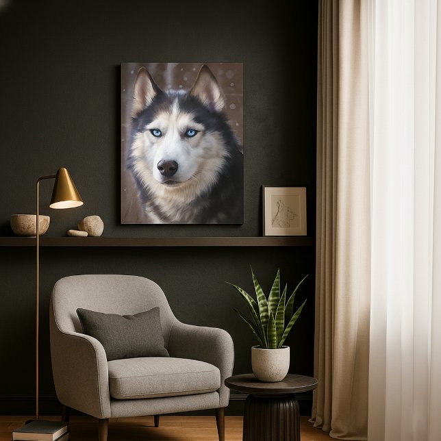 Siberian husky canvastryck (Skapare uppladdad)