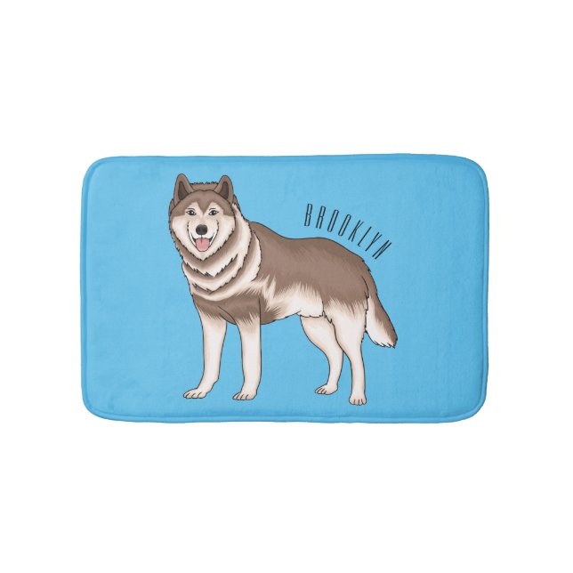 Siberian husky cartoon illustration  badrumsmatta (Framsidan)
