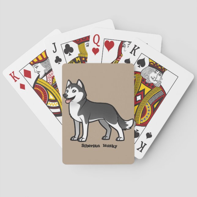 Siberian husky casinokort (Baksidan)