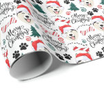 Siberian Husky Christmas Wrapping Paper Presentpapper<br><div class="desc">Sibirien Husky-jultidningen. Pappra Färg är Vit. Finns i många färg,  storlekar och två avslutar. www.hotpocketgraphics.com</div>