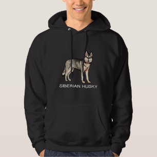 Siberian husky Crazy Hund Hoodie