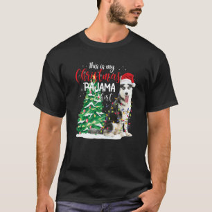Siberian husky det här är min julpajama-Hund T Shirt