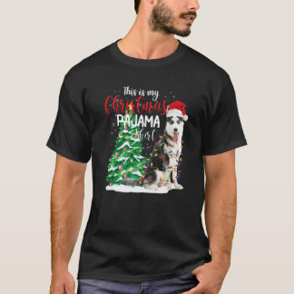 Siberian husky det här är min julpajama-Hund T Shirt