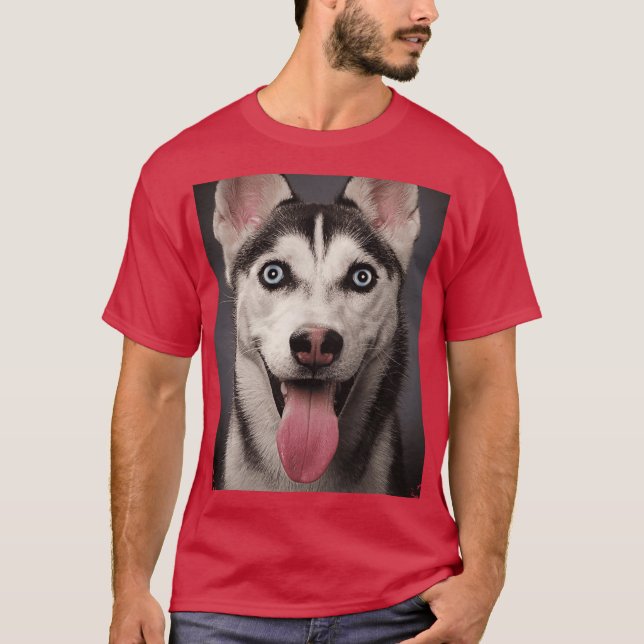 Siberian Husky Dog Animals Gifts Safe Face protect T Shirt (Framsida)