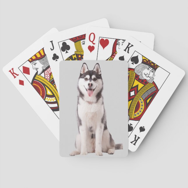 Siberian Husky Dog Casinokort (Baksidan)