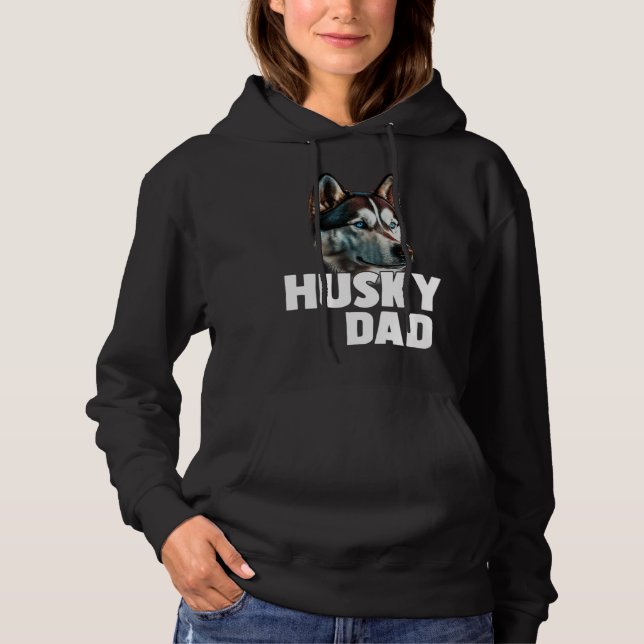 Siberian Husky Dog Owner Husky Dad T Shirt (Framsida)